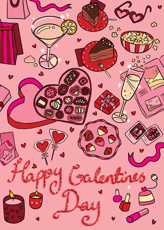 "Happy Galentines Day" Card