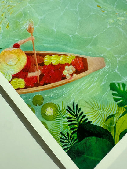 "The Floating Fruit Merchant" Fine Art Print